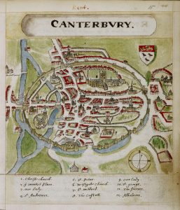 1560 map of Canterbury